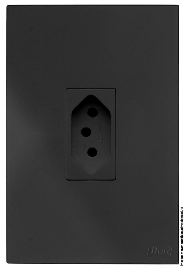 CJ TOMADA 20A VERTICAL 4X2 - RECTA GRAFITE SATIN FOSCO TOTAL