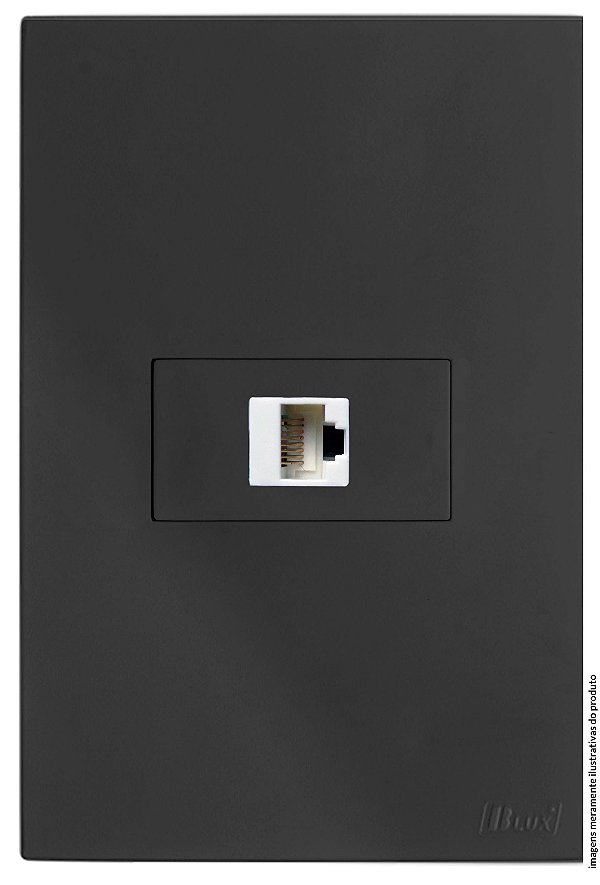 CJ RJ45 CAT5 (INTERNET) HORIZONTAL 4X2 - RECTA GRAFITE SATIN FOSCO