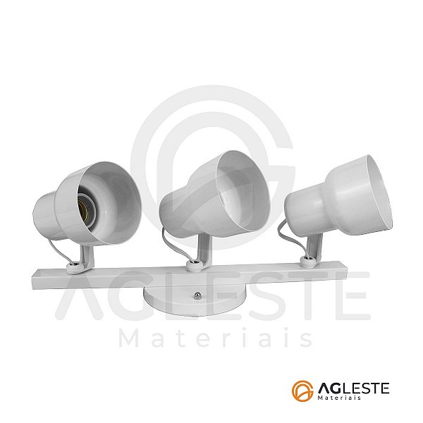 SPOT LUMINA PARA TRILHO BRANCO 3L ALUMINIO - NACIONAL ILUMIN