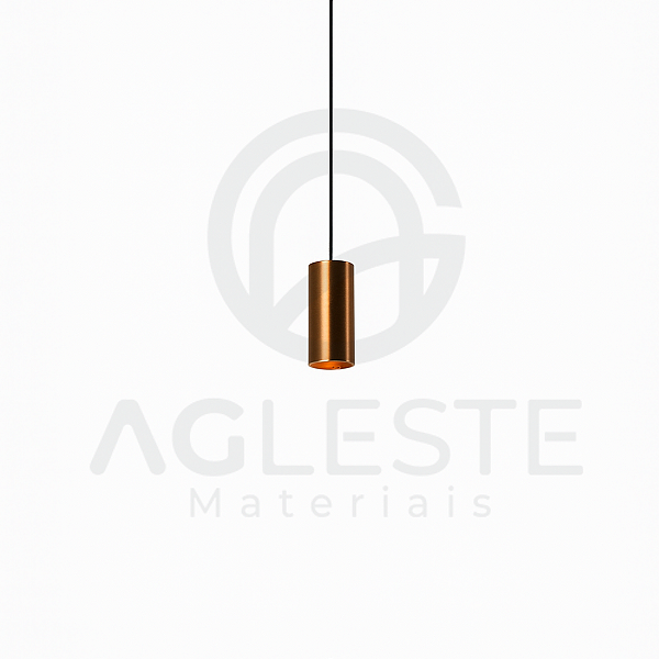 PENDENTE SUSPENSÃO HASTE LONGA 01 LÂM. E27 PRETO/COBRE - T.Y