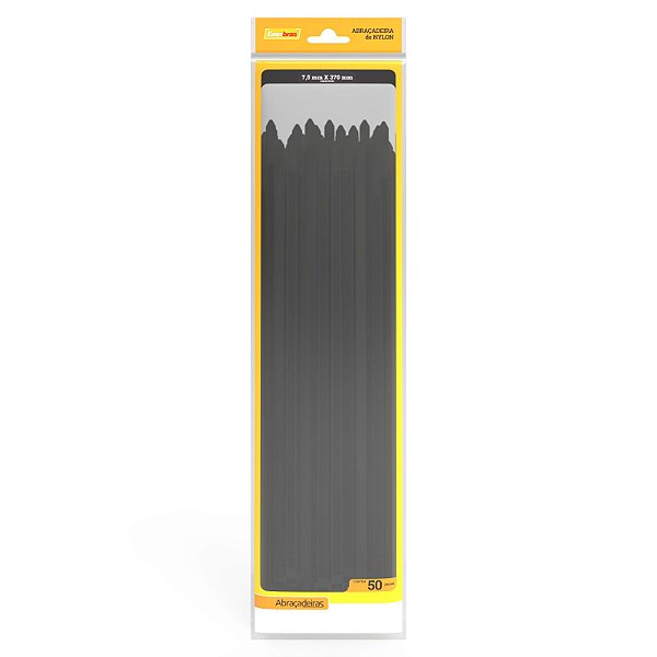 ABRAÇADEIRA DE NYLON 7,5M X 370MM PRETO 50 PEÇAS - ENERBRAS