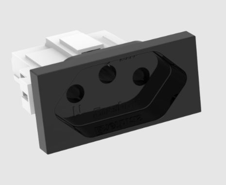 MODULO TOMADA 20A - ENERBRAS DOHA PRETO