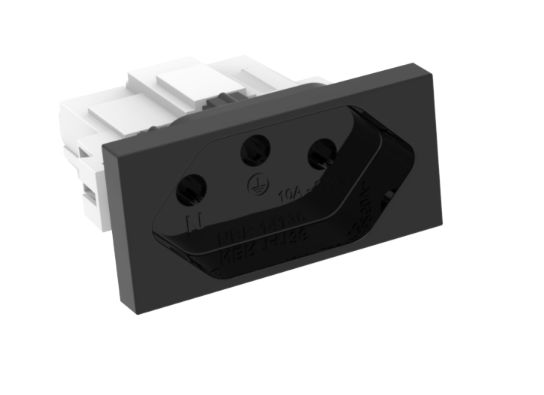 MODULO TOMADA 10A - ENERBRAS DOHA PRETO