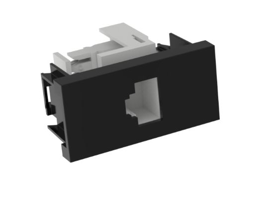 MODULO ENTRADA RJ45 (INTERNET) CAT6-  DOHA PRETO