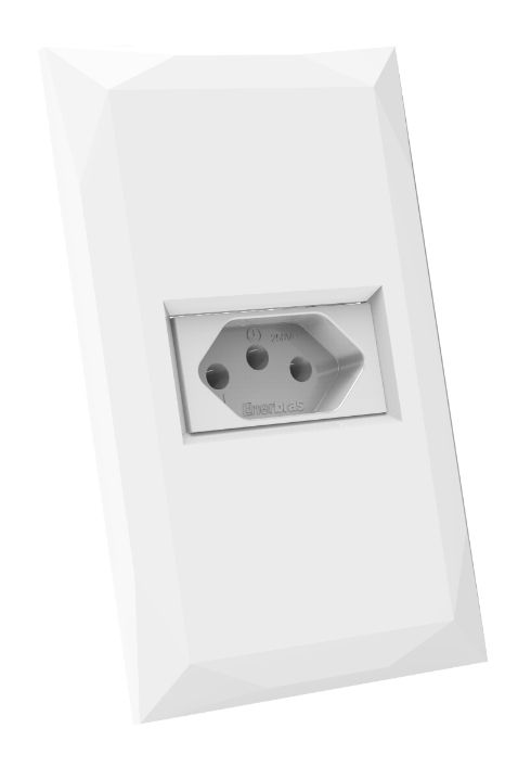 MT - CJ TOMADA 20A HORIZONTAL MONTADO 4X2 - DOHA BRANCO