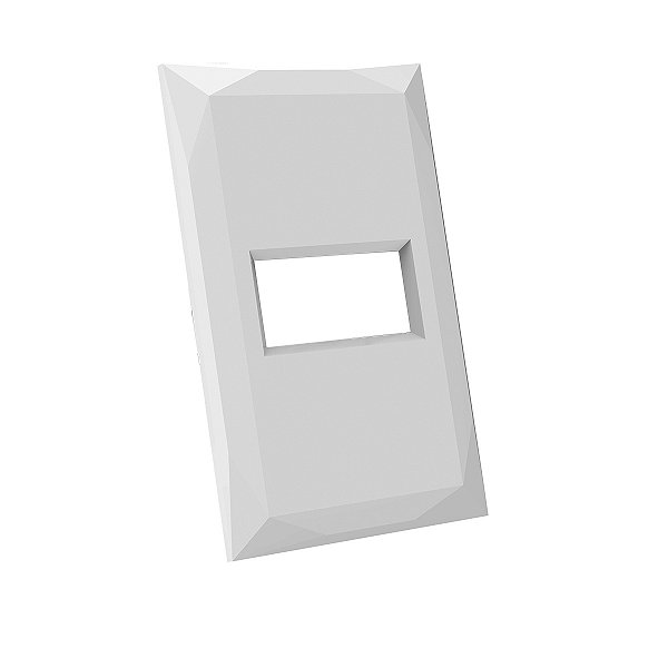 PLACA P/ 1 MODULO HORIZONTAL COM SUPORTE 4X2 - DOHA BRANCO