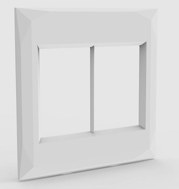 PLACA P/ 6 MODULOS COM SUPORTE 4X4 - ENERBRAS DOHA BRANCO