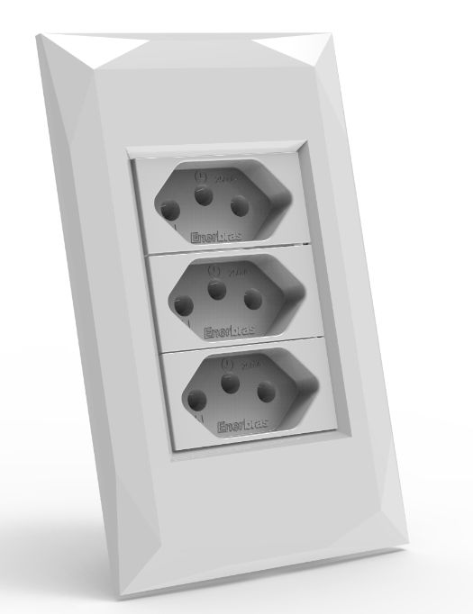 CJ TOMADA TRIPLA 20A 4X2 - DOHA BRANCO