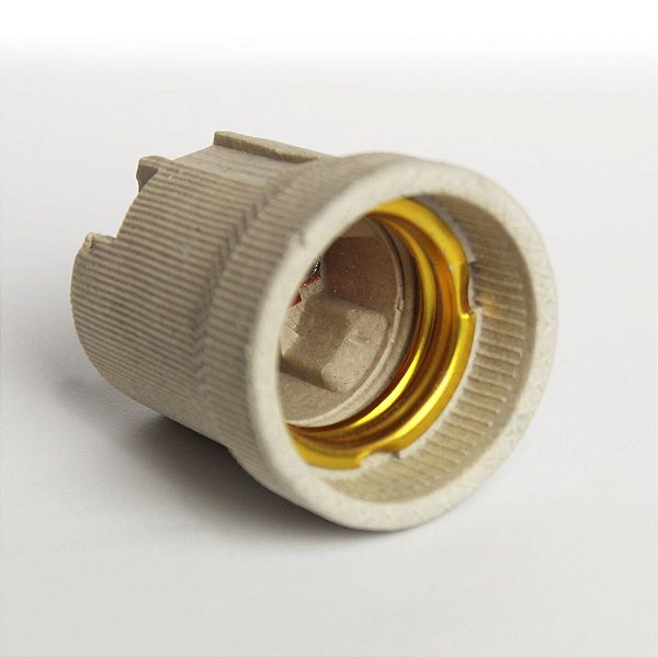PORTA LAMPADA CERAMICO E27 C/ BORNE PLAF - ENERBRAS