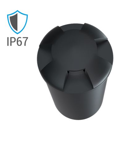 MINI BALIZADOR EMBUTIDO 1W 3000K BIVOLT PRETO - LUMINATTI