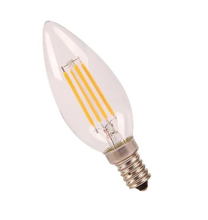 LAMPADA VELA LED FILAMENTO CRISTAL E27 4W 2700K - LUMiNATTI