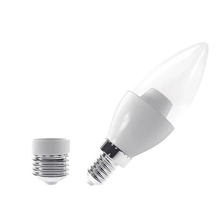 LAMPADA VELA E14+E27 TRANSPARENTE 6W 2700K BIVOLT  LUMINATTI