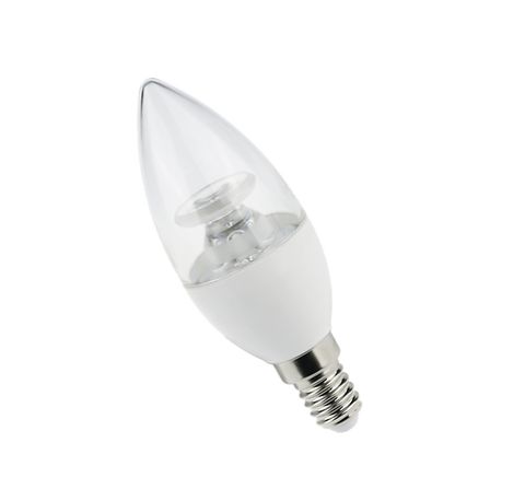 LAMPADA VELA TRANSPARENTE 2700K 4,3W E14 BIVOLT - LUMINATTI