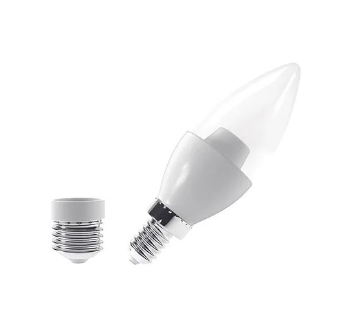 LAMPADA VELA TRANSPARENTE E14+E27 6W 4000K BIVOLT  LUMINATTI