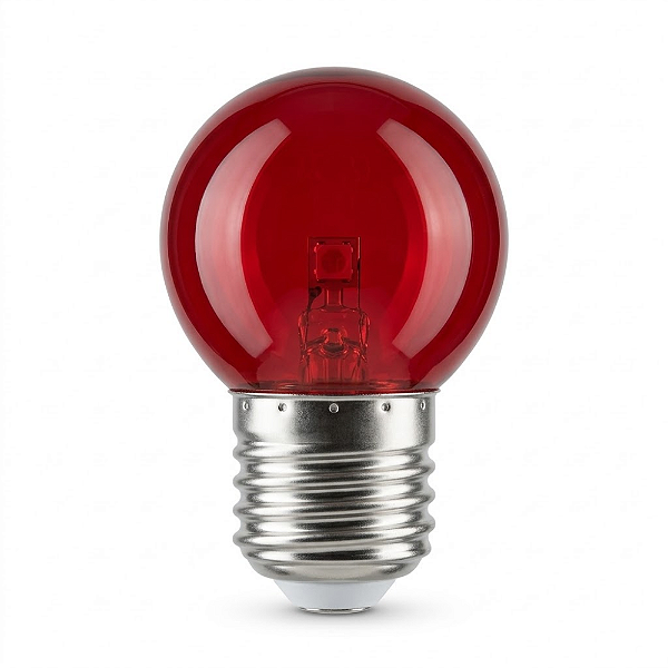 LAMPADA BOLINHA VERMELHO 1W 220V E27 - AAATOP - BULBO1WVM220V