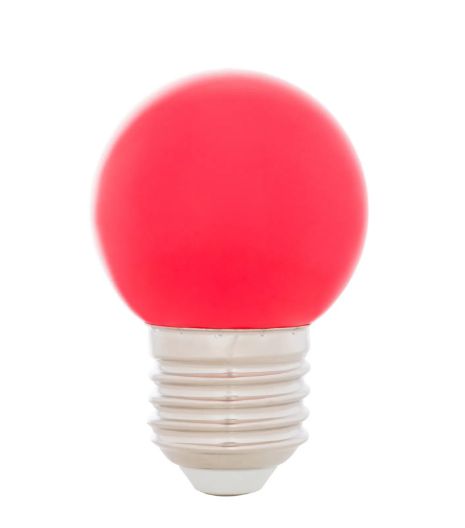 LAMPADA BOLINHA VERMELHO 1W 220V E27 - AAATOP