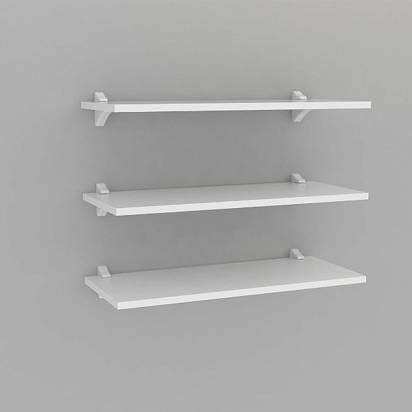 KIT PRATELEIRA STUDIO C/ SUPORTE PRETO - BRASFORMA