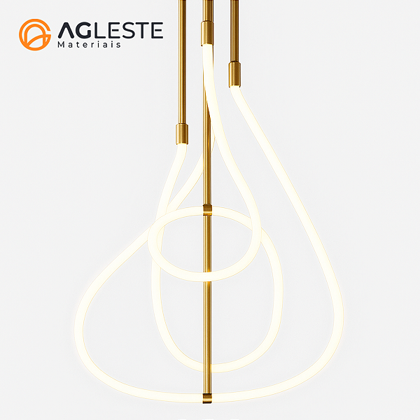 PENDENTE SCRIBBLE LINEA 80W LED DOURADO 3000K - ORLUCE