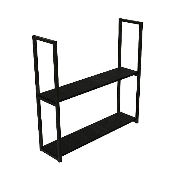 PRATELEIRA INDUSTRIAL PRETO 02 PRATELEIRA 90X20 - BRASFORMA