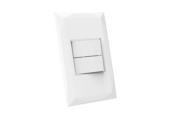 CJ INTERRUPTOR DUPLO SIMPLES 4X2 - ENERBRAS DOHA BRANCO