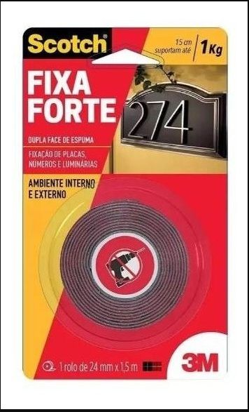 FITA DUPLA-FACE 3M EXTERNA/ESPUMA 24MM X 1,5M - SCOTCH