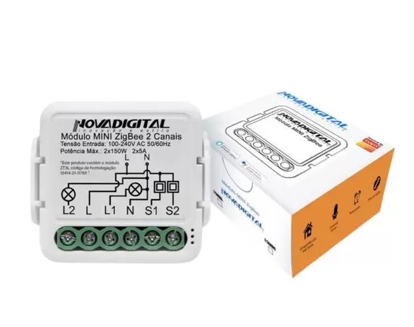 MODULO MINI RELE PULSO DE 2 CANAL - NOVA DIGITAL