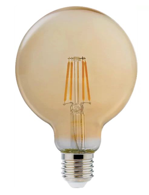 LAMPADA FILAMENTO GLOBO AMBAR G80 E27 4W - AAATOP