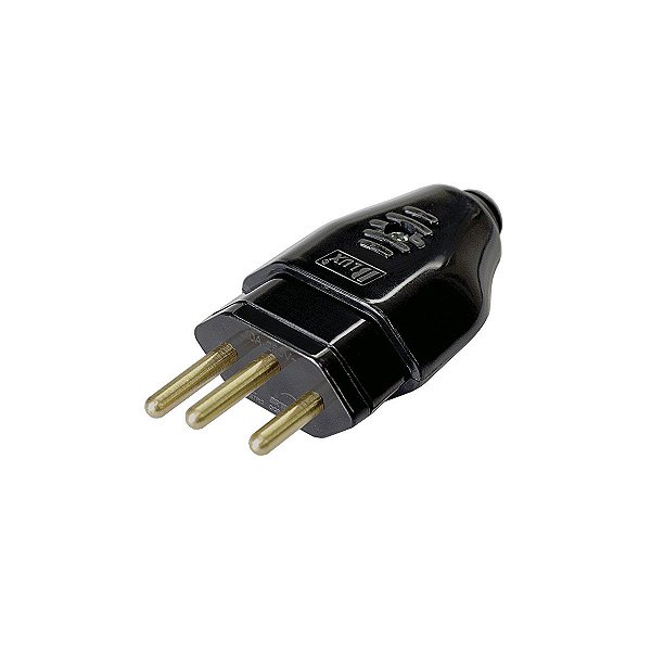PLUGUE 180º 2P+T 20A - BLUX PRETO