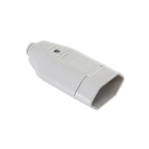 TOMADA 180º DESMONTAVEL 2P+T 10A - BLUX CINZA