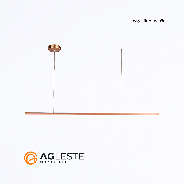 PENDENTE LED TOQUIO ROSE 120CM - HEVVY