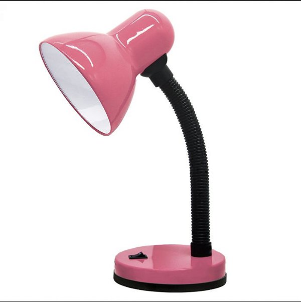 LUMINARIA DE MESA ORIGINAL E-27 ROSA BIVOLT - LUMINATTI
