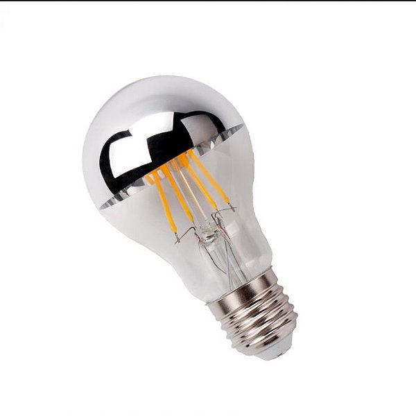 LAMPADA BULBO 4W  CROMADA AMBAR E PRATA E-27 - LUMINATTI