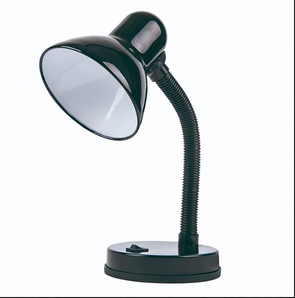 LUMINARIA DE MESA ORIGINAL E-27 PRETO BIVOLT - LUMINATTI