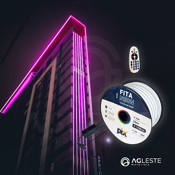 FITA NEON RGB 127V 12W/ 25M - PIX