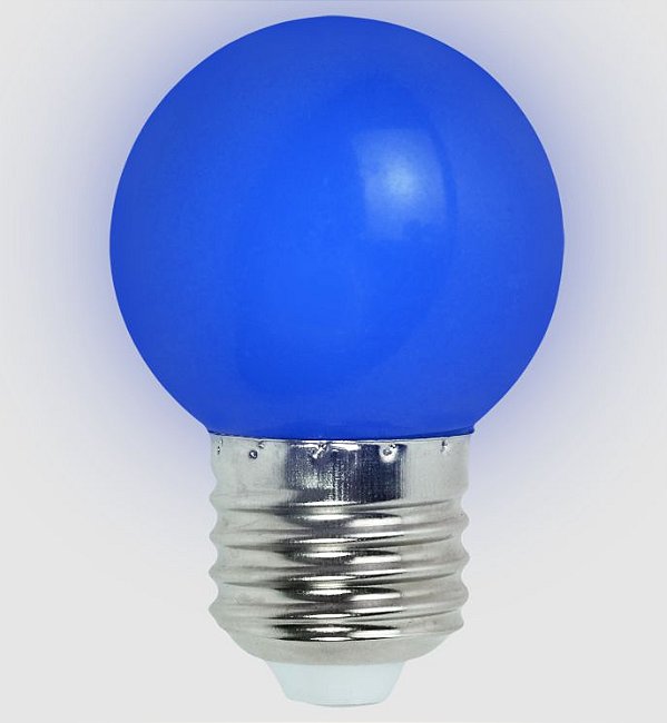 LAMPADA LED BOLINHA 1W 127V / 3W 220V AZUL BIVOLT - KIAN