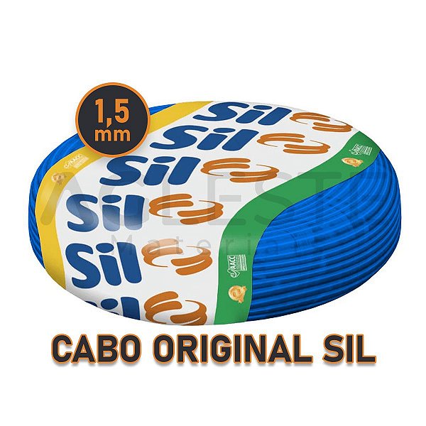 FIO ELETRICO FLEXIVEL 1,5MM ROLO COM 50 METROS AZUL - SIL