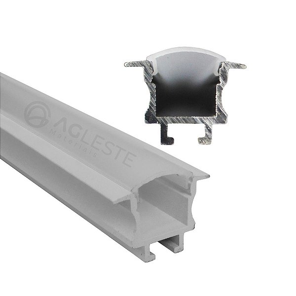KIT PERFIL COM FIXAÇÃo PARA FITAS DE LED ATE 12MM 1M