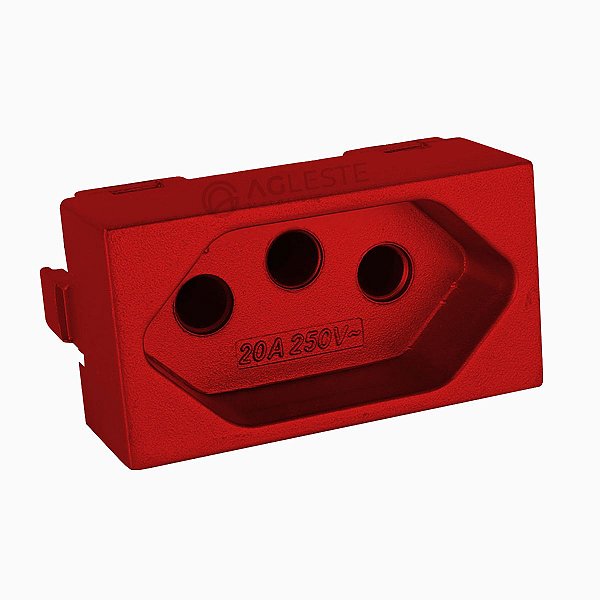 MODULO TOMADA 20A VERMELHO - DICOMPEL EKRON