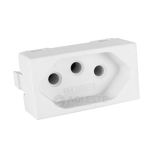 MODULO TOMADA 10A  - DICOMPEL EKRON BRANCO