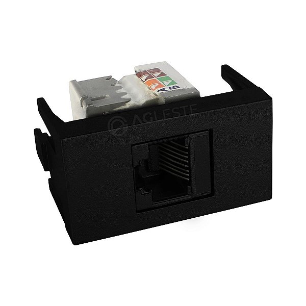 MODULO ENTRADA RJ45 CAT5 (REDE INTERNET) - DICOMPEL EKRON PRETO