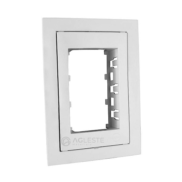 PLACA P/ 3 MODULOS COM SUPORTE 4X2 - DICOMPEL EKRON BRANCO