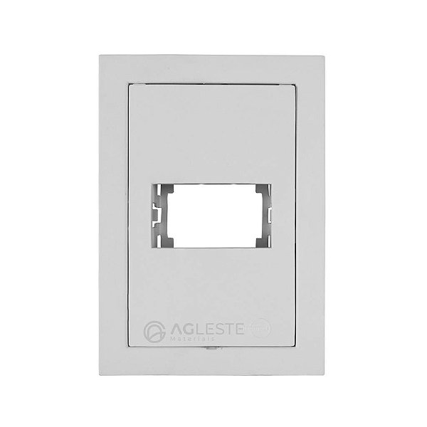 PLACA P/ 1 MODULO HORIZONTAL COM SUPORTE 4X2 - EKRON BRANCO