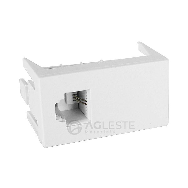 MODULO ENTRADA RJ11 (TELEFONE) - DICOMPEL EKRON BRANCO