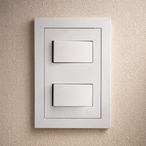 CJ INTERRUPTOR DUPLO SIMPLES 4X2 - DICOMPEL EKRON BRANCO
