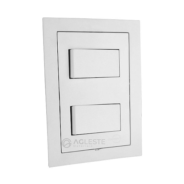 CJ INTERRUPTOR DUPLO SIMPLES 4X2 - DICOMPEL EKRON BRANCO