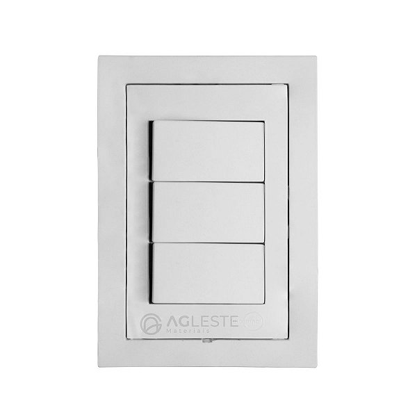 CJ INTERRUPTOR TRIPLO SIMPLES 4X2 - DICOMPEL EKRON BRANCO
