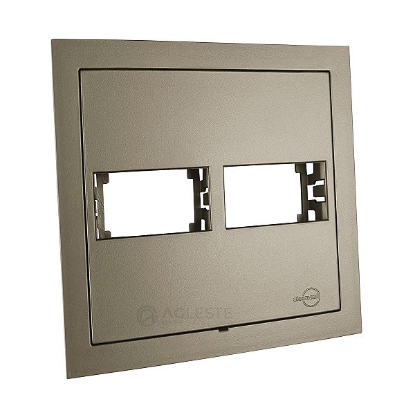 PLACA P/ 2 MODULOS COM SUPORTE 4X4 - DICOMPEL EKRON FENDI