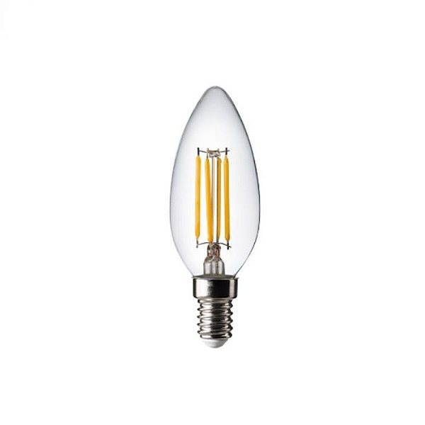 VELA CLEAR 400LM 2400K  4W BASE 14 (VIDRO INCOLOR) - PIX