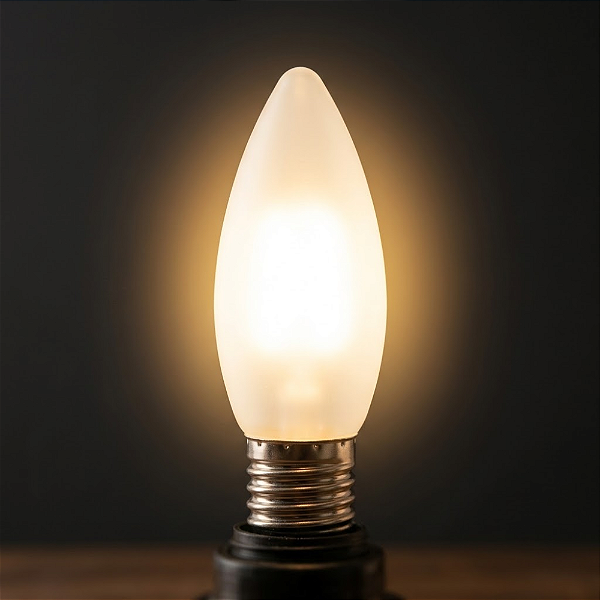 Lâmpada LED Vela Fosca E14 3W 2400K Bivolt | PIX