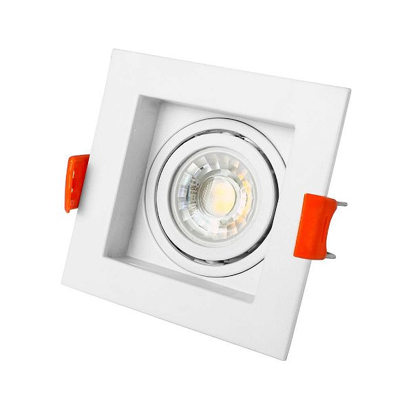 SPOT RECUADO GU10 BRANCO PARA DICROICA/MR16 ABS - LM1225